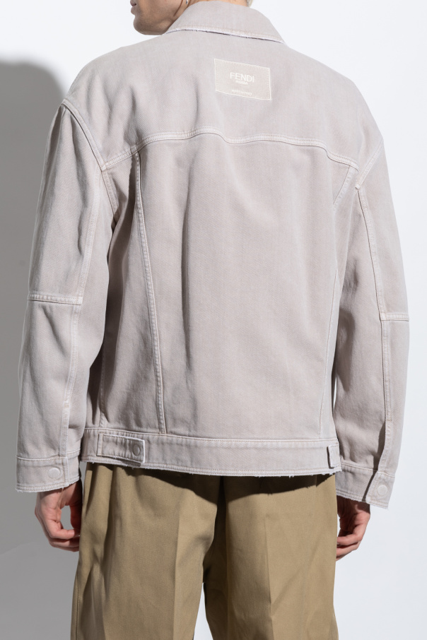 Fendi Denim jacket | fendi eyewear oversize frame gradient